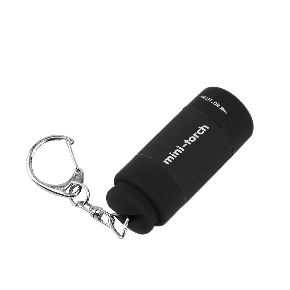 Новейший 1 шт. портативный мини-брелок Карманный фонарь USB Перезаряжаемый светильник-вспышка лампа 0,5 Вт 25лм многоцветный Мини-фонарь