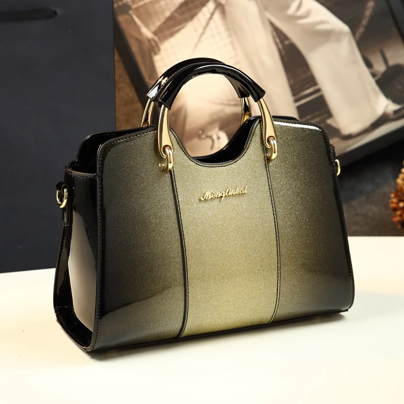 korean style simple pillow shoulder bags handbags women top handle bag patent leather messenger clutch women handbags leather shoulder bag