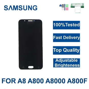 

For Samsung Galaxy A8 A800 A8000 A800F Phone LCD Display Touch Digitizer Screen Assembly 100% Tested With brightness adjustment