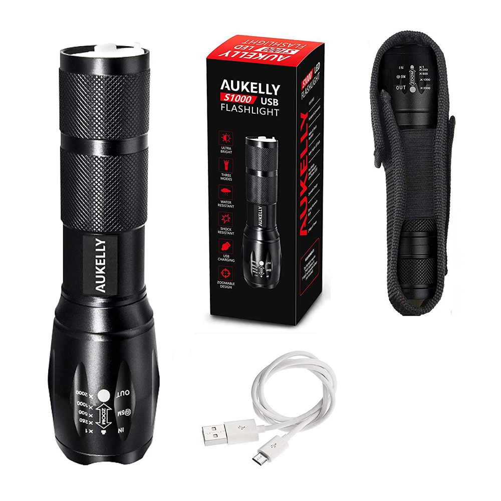 Najtaniej Latarka taktyczna wojskowa 1000 lumenów T6 Zoomable latarka Power bank linternas wodoodporna latarka akumulatorowa o dużej mocy