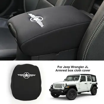 

For Jeep Wrangler JL JT 2018+ Center Console Cloth Cover Armrest Pad Protective