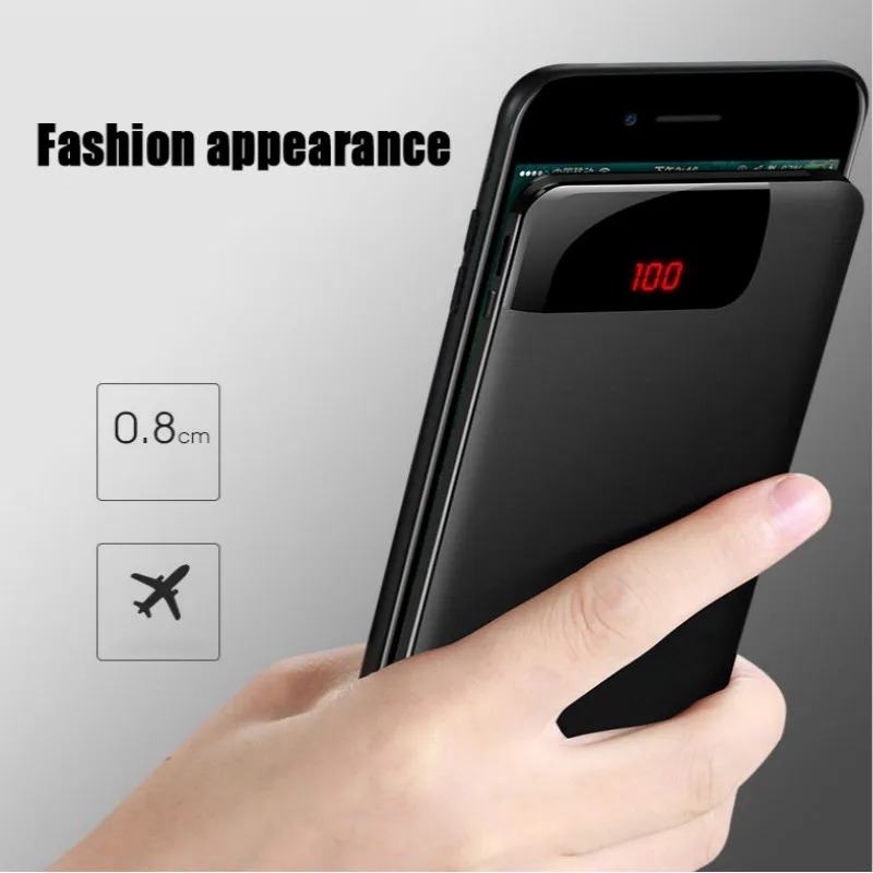 

10000mah Power Bank External Battery PoverBank 2 USB Powerbank Portable Mobile Phone Charger for Xiaomi MI Iphone X