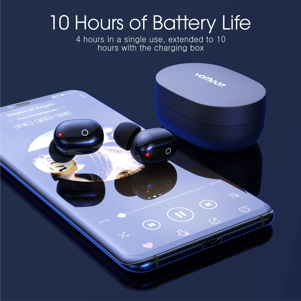 Оригинальные Vothoon F2 TWS, беспроводные Bluetooth наушники, наушники с шумоподавлением, спортивные наушники, гарнитура с двойным микрофоном