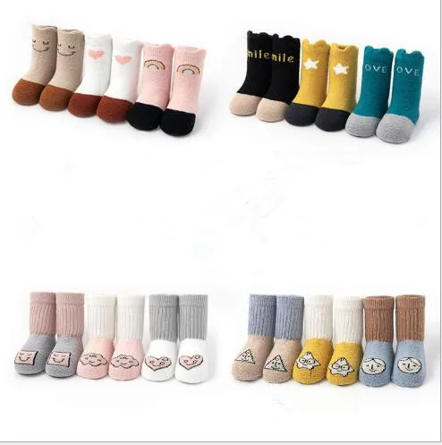 

От 0 до 3 лет 3 пары детских хлопковых утепленных колготок на Pasck зимние супер толстые бархатные носки без пятки с рюшами для маленьких носки для Сна Детские Для мальчиков и девочек носки-тапочки