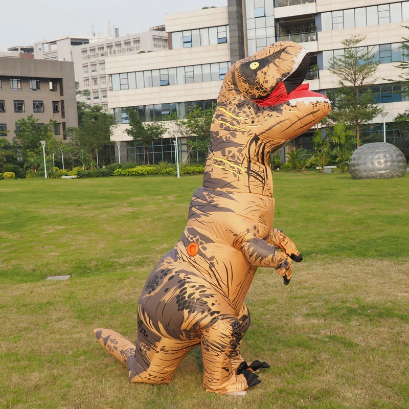 Anime Cospaly Dinosaur Inflatable Willy Costume Adult Halloween Fancy Dress Full Body Suit Battery Fan Operated Inflating T Rex (5)