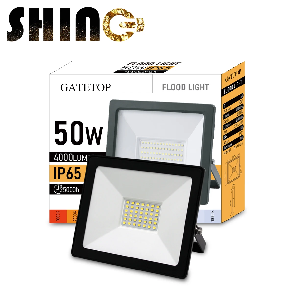 Floodlight Ip68 Proof Waterproof Outdoor Wall Led Light  AC220v Dc Aluminium Alloy For Garden Street With Ce Emc Lvd Rohs