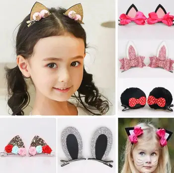 

Kids Cute Princess Headwear Shoot Headdress Girl Sweet Hairpin Ear Headwear