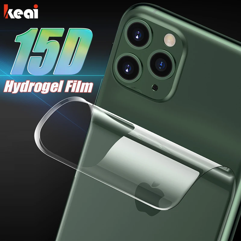 

15D Back Full Cover Hydrogel Film For iPhone 11 6 6S 7 8 Plus Screen Protector For iPhone 11 Pro XS Max XR X Soft Film Not Glass