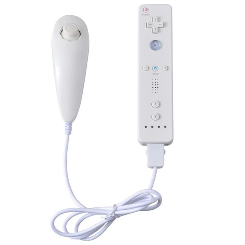 Wireless Gamepad Remote Controller  + Nunchuck 2 in 1 For Nintend Wii Controller Joystick Silicone Case images - 6