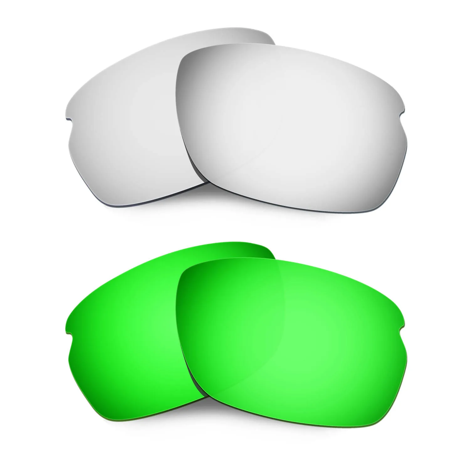 

HKUCO Polarized Replacement Lenses For Carbon Shift Sunglasses Silver/Green 2 Pairs