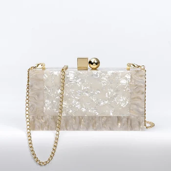 

Small Shoulder Messenger Bag Women Acrylic Clutch Bags Gold Champagne Hand Bags Brand Evening Bags Mini Chain Bag Casual Clutch