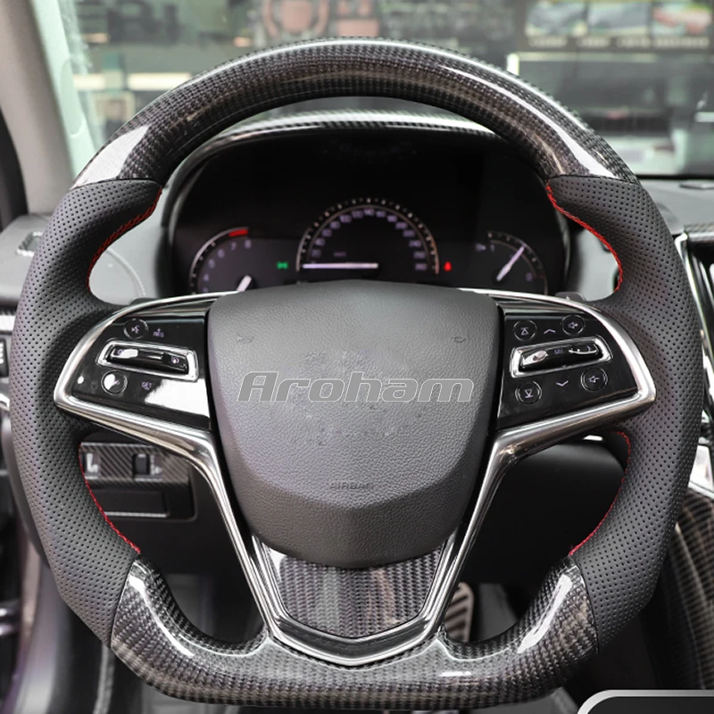 Руль из углеродного волокна и кожи для Cadillac ATSL CT5 XT5 XT4 CT6 XT6 CT4 CTS SRX Escalade 2010 2013 2015 2017