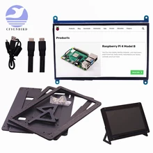 7 polegada raspberry pi 3 modelo b + display lcd tela de toque lcd 1024*600 hdmi tft monitor titular caso para raspberry pi 3