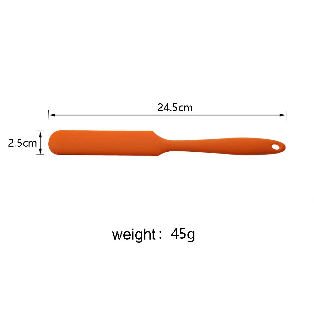 Long Handle Food Grade Non Stick Butter Cooking Silicone Spatula Set Cookie Pastry Scraper Cake Baking Silicone Spatula Smoother silicone spatula cream spatula cake spatula kitchen spatula