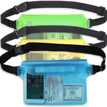 Outdoor Beach Waist Bag Waterproof PVC Running Touch Screen Mobile Phone Pouch Swimming Portable Outdoor Elements
