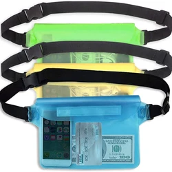 Outdoor Beach Waist Bag Waterproof PVC Running Touch Screen Mobile Phone Pouch Swimming Portable Outdoor Elements