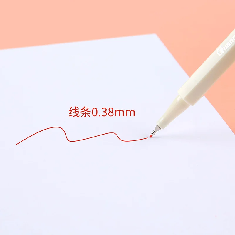 24 шт красочные 0 38 мм нейтральные маркерные ручки Fineliner для школы и офиса набор