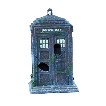 

HOT Aquarium Fish Tank Decoration Phone Booth Fish and Shrimp Decoration, Hiding Cave