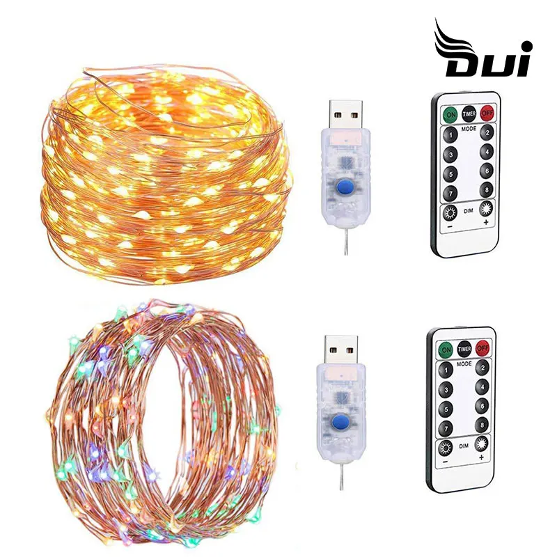 Открытый строка светильник 10 м 20 Водонепроницаемый usb-пду Управление LED fairy