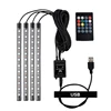 Auto LED RGB Interior Atmosphere Strip Light Decorative Foot Lamp With USB Wireless Remote Music Control Multiple Modes For Car ► Photo 3/6