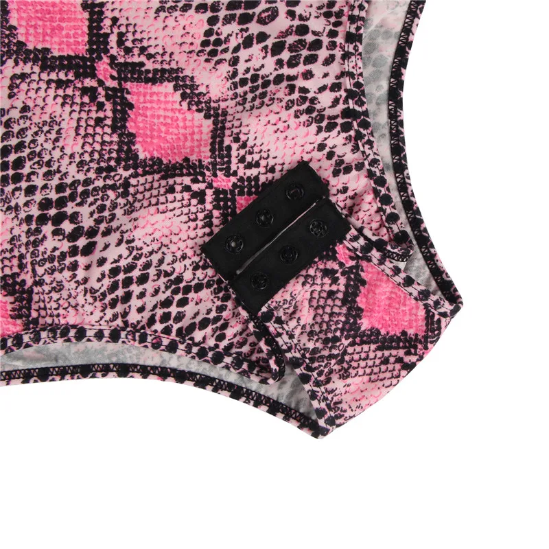 Ohyeahlover плюс размер сексуальный боди змеиной кожи леопардовые шорты на бретельках боди популярные женские осенние повседневные Комбинезоны Детские костюмы RM80836