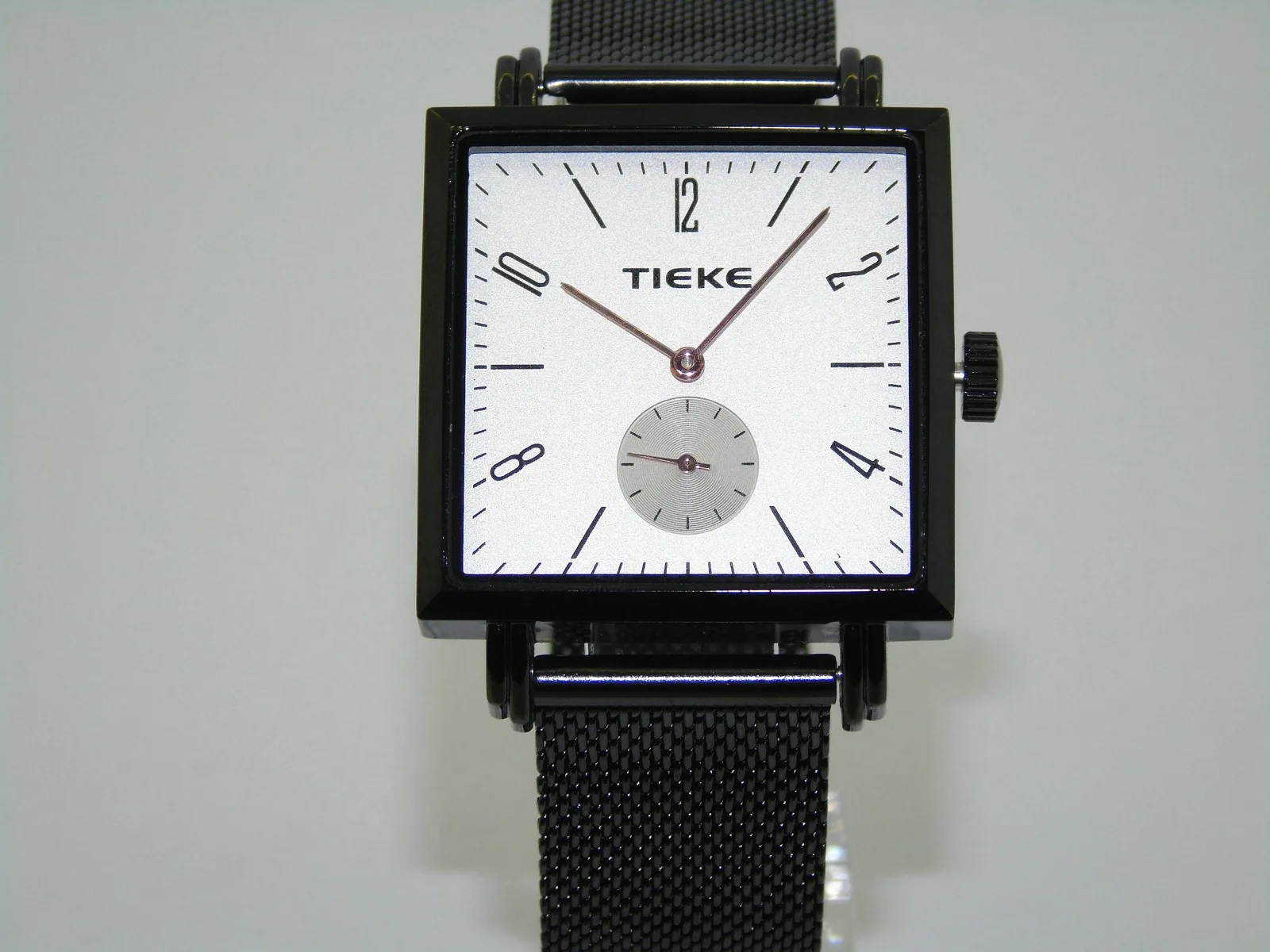 

Tieke Square Mesh Belt Two Pin Semi-Separate Seconds K019 Quartz Watch