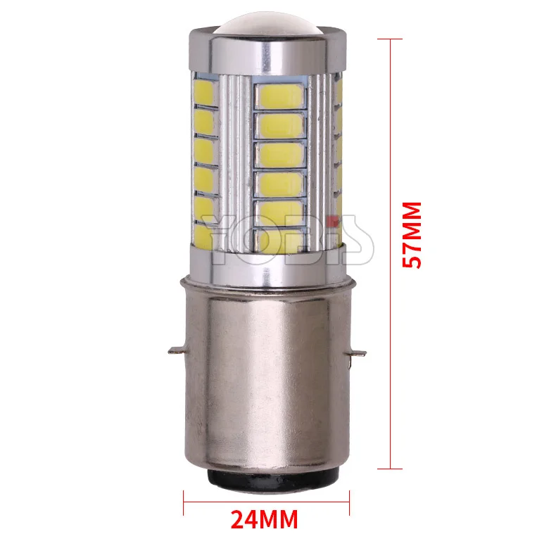 Светодиодный налобный фонарь для мотоцикла BA20D 5630 33 светодиодный светильник для мотоцикла