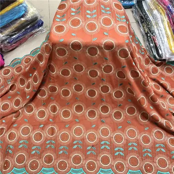 

5 yard Swiss lace fabric 2020 latest Dry lace embroidery African 100% cotton fabrics Swiss voile lace popular Dubai style PL0871