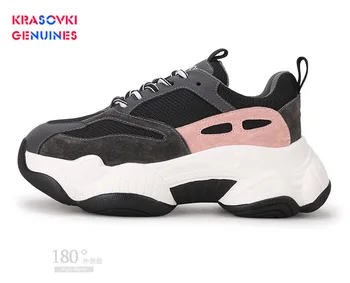 

2020 Genuine Quality platform sneakers women vulcanized shoes women casual shoes genuine leather women shoes