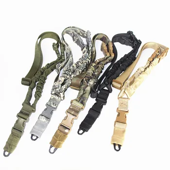 

Tactical 1 Point Gun Sling Strap Airsoft Rifle Gun Sling Nylon Heavy Duty Military Bungee Cord Rope Shooting Hunting Accessories