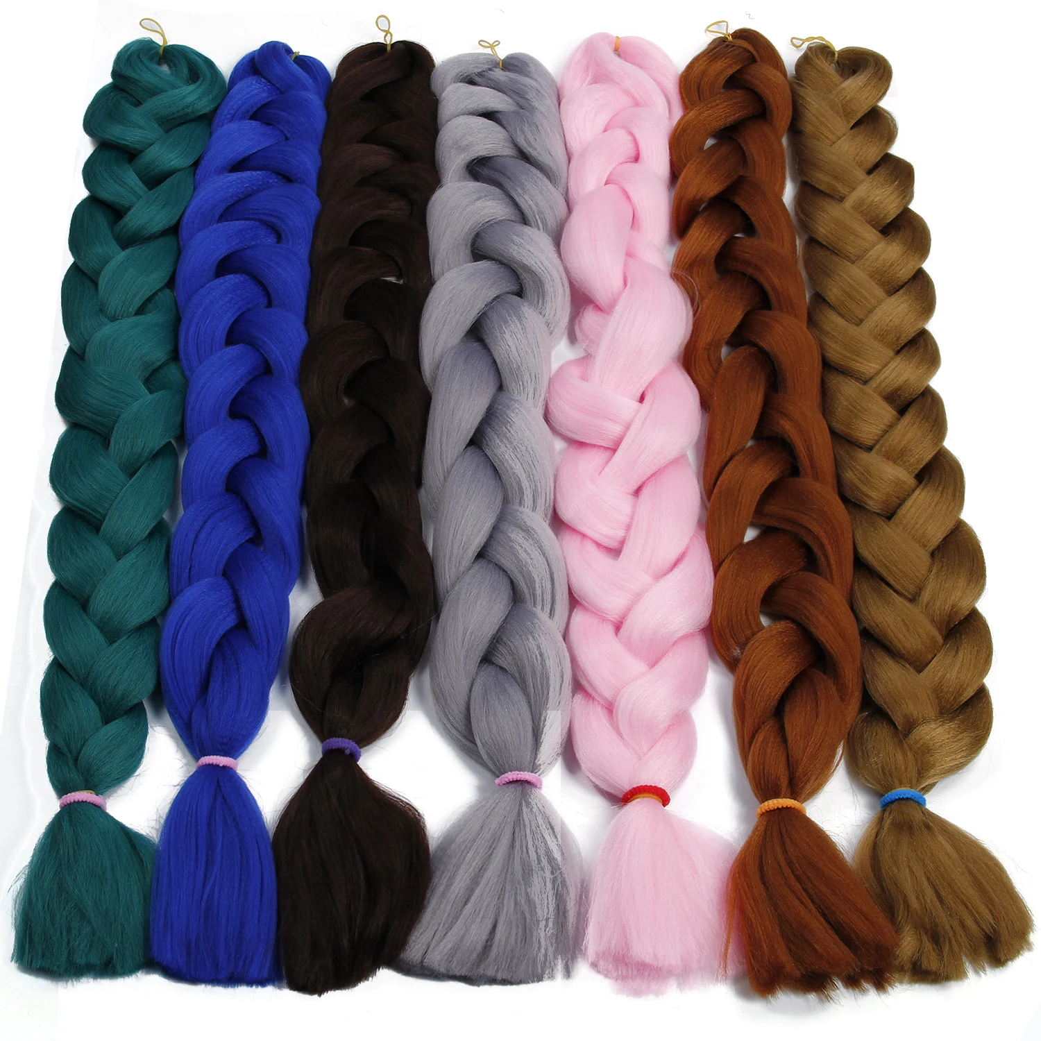 YxCheris Synthetic Crochet Hair 82 Inches 165g Black Brown Pink Long Jumbo Braids Xpression Ombre Braiding Hair Wholesale
