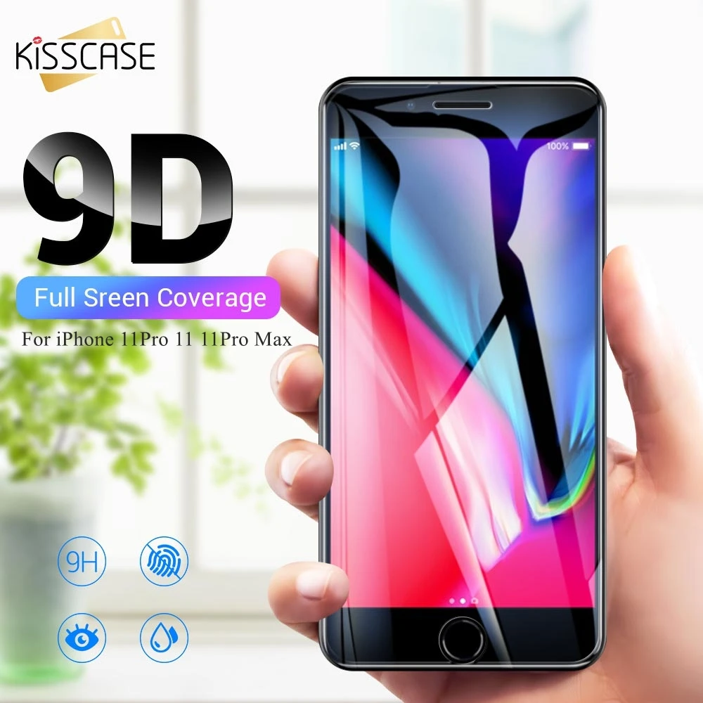 

KISSCASE Protective Tempered Glass For iPhone 11Pro 11 11Pro MAX Screen Protector For iPhone 7 Glass 6 6S X XS XR XS MAX 8 Glass