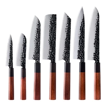 

8 inch Kitchen Knife 80Cr14Mov Multi-Function Chef Knife Forged Western-style Cuisine Kitchen Knife Ebony Handle Knife