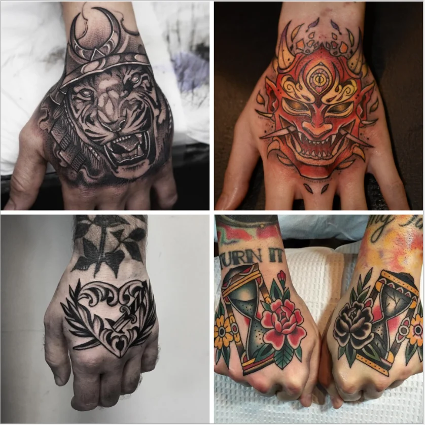Best Buy Men Tattoo Stickers Black Temporary-Tatoo Waterproof Hand-Rose Body-Art Small Boys Mouth nlKRNjZGE