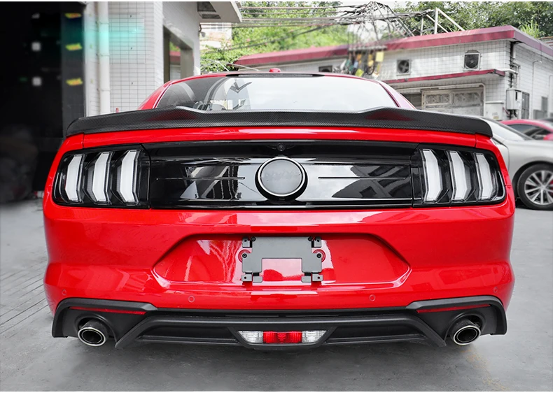 Спойлер подходит для Ford Mustang задний спойлер 2 двери Mustang черный карбоновый задний спойлер