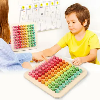 

Wooden Double Sided 99 Multiplication Formulas Table Children Jigsaw Toy