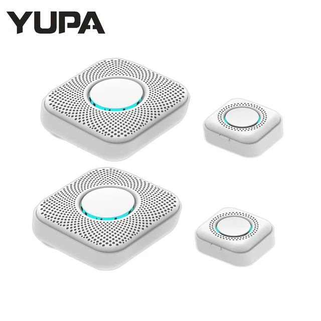 YUPA 433MHZ Wireless Smart Doorbell LED Light 36 Songs Welcome Home Security EU US Pulg Button Doorbell C