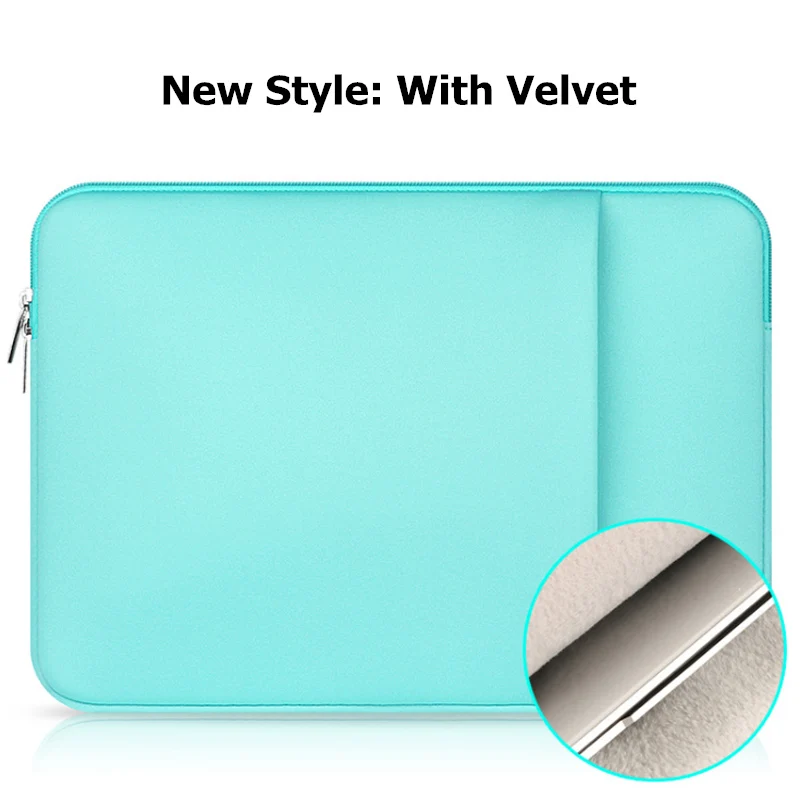 Blue With Velvet Сумка для ноутбука чехол для Macbook Air Pro 11 12 13 14 15 Xiaomi lenovo Asus Dell hp notebook Sleeve 13,3 15 15,6 дюймов, защитный чехол - Цвет: Blue With Velvet