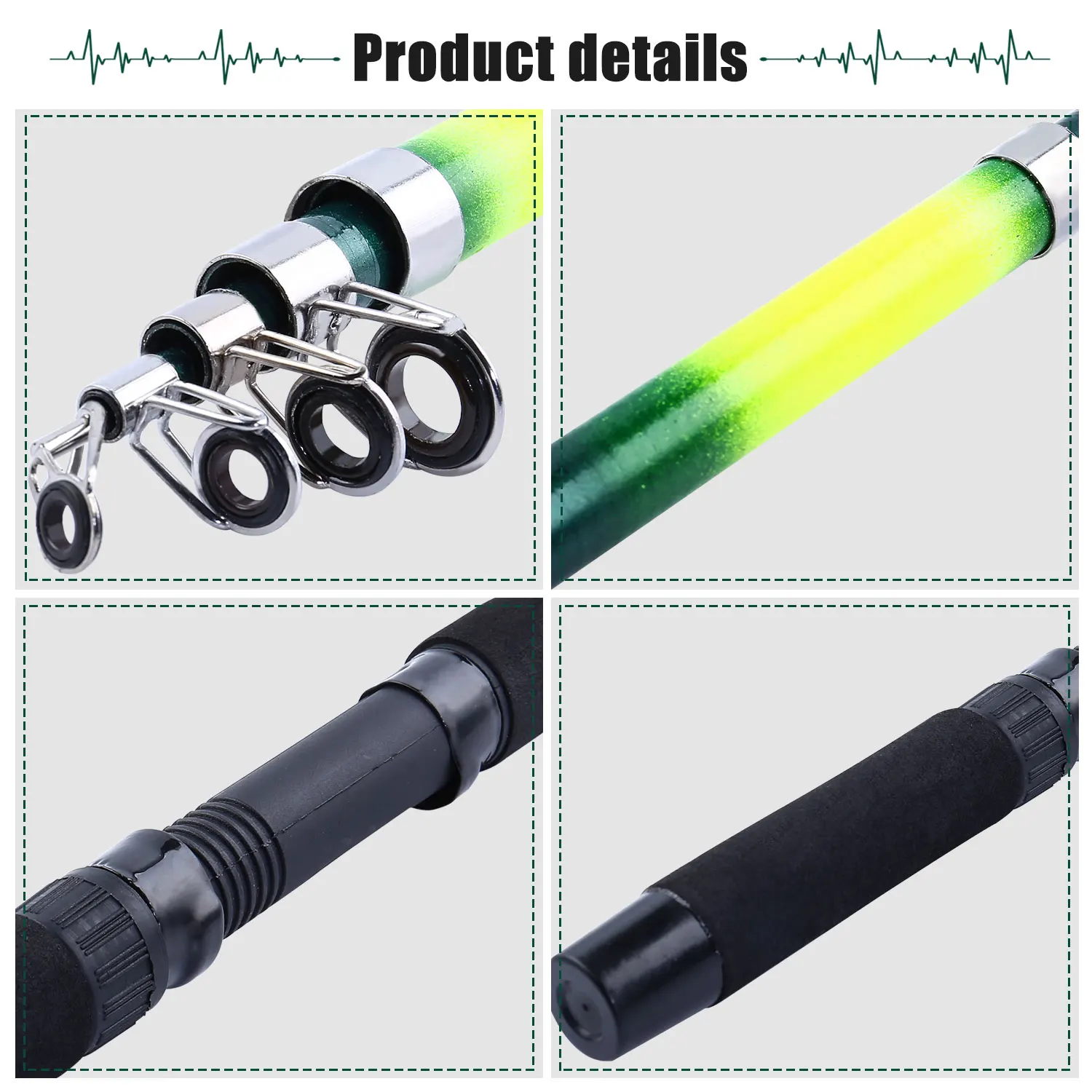 Sougayilang 1.7m Mini Ice Fishing Rod Combo Super Hard Fishing Rod River and Lakes Fishing Equipment Ice Fishing Tackle