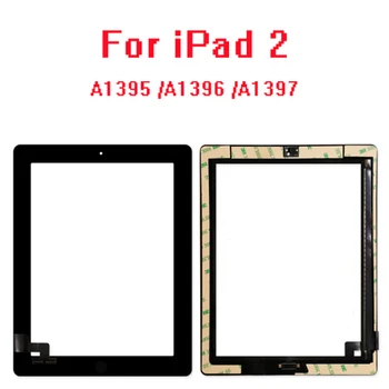 

10Pcs/lot For iPad 2 Touch Screen Glass Digitizer Replacement + Home Button+adhesive+camera+hold A1395 A1396 A1397 Assembly
