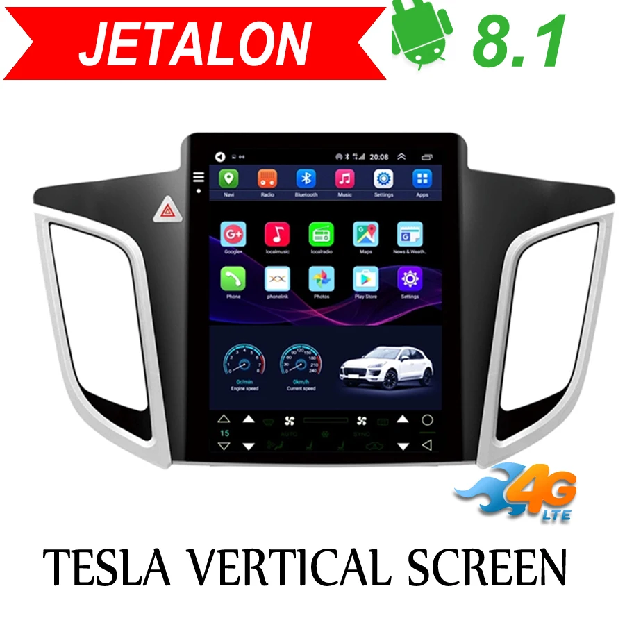 Jetalon Smart Car Navigation 4G Network for HYUNDAI IX25 CRETA 2014- stereo Android Car GPS Vertical radio Reversing All-in-One