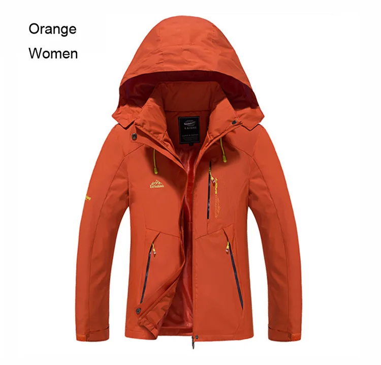 jacket orange TRVLWEGO одежда для кемпинга на открытом воздухе Женская Весенняя Осенняя тонкая куртка брюки водонепроницаемая ветрозащитная походная ветровка пальто - Цвет: jacket orange