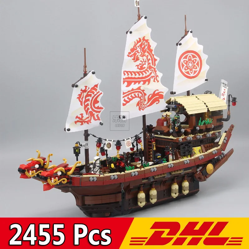 

Compatible Legoings Ninjagoing Series The Destiny's Bounty Ship Model Building 70618 06057 2455 Pcs Blocks Toy Gift