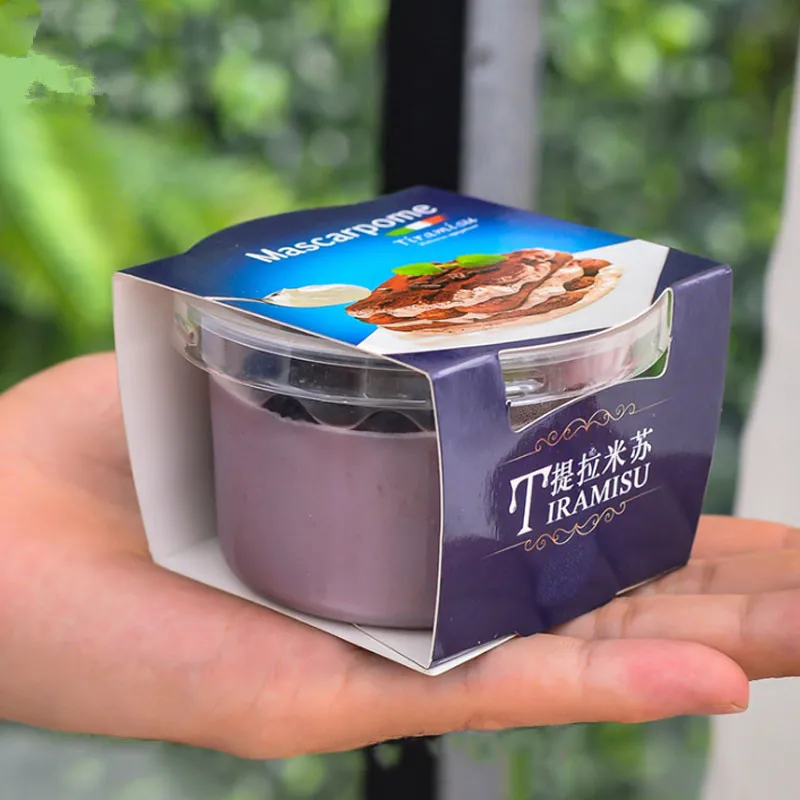 50 шт., высокое качество, 150 мл, креативная посылка Tiramisu, чашки для выпечки, Прозрачный Пудинг, йогурт, желе, десерт, пластиковая чашка с крышкой