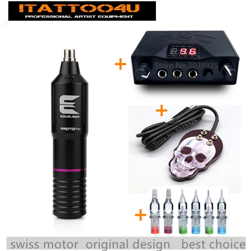 Новое поступление высокое качество Татуировка роторная ручка набор Гибридный Перманентный макияж тату машина Мощный Тихий мотор поставка