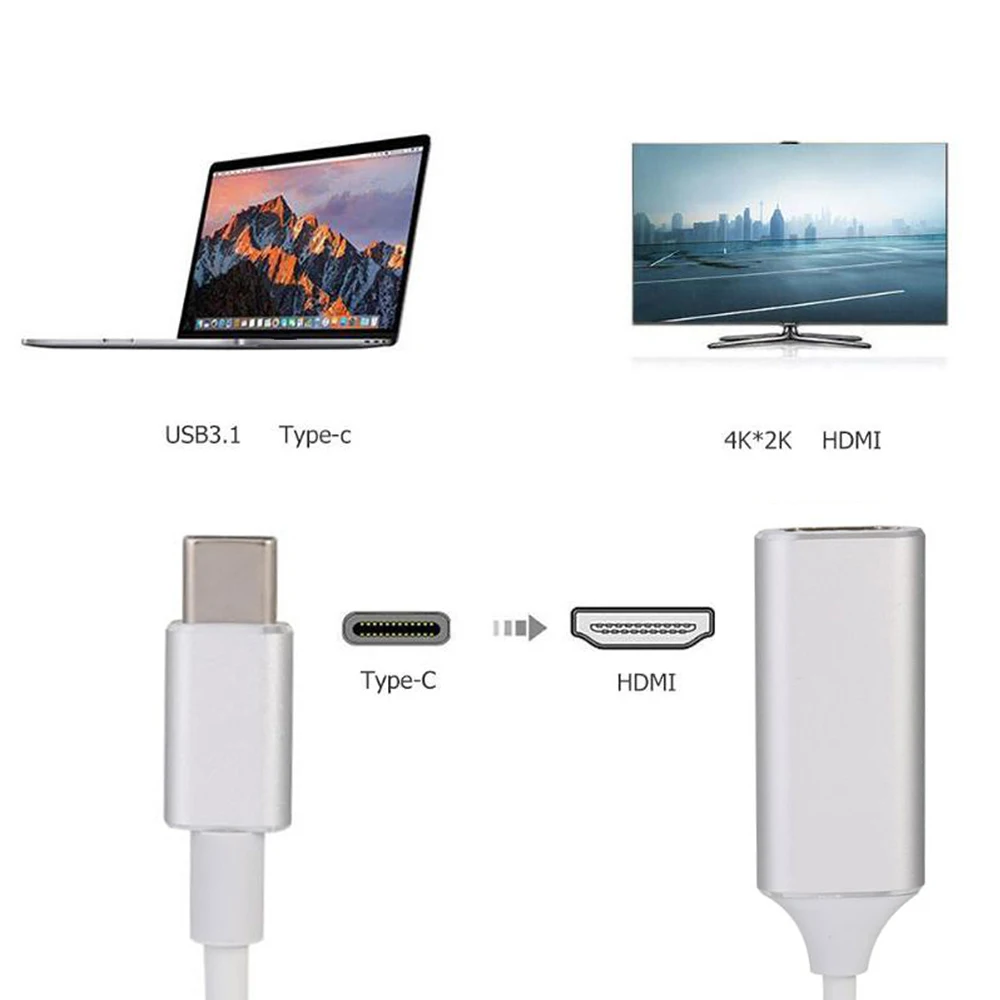 4K USB C Type 3 1 к HDMI кабелю Видео Аудио usb c hdmi кабель для MacBook Air/Pro iPad Pro Galaxy S8 / S9 S10 Surface