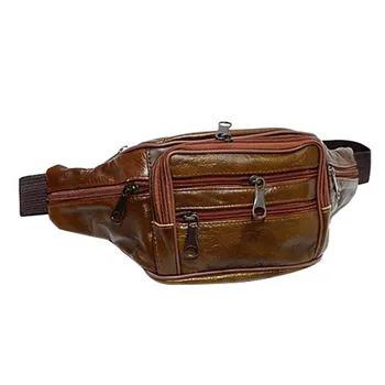 

Men Fashion Bag Pure Color Leather Shoulder Waterproof Crossbody Chest Bag Zipper anti theft Messenger Bag hot June