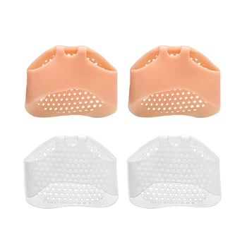 

1 Pair Non-slip Silicone Insoles Pads Cushions Forefoot Support Feet Care Skin Tool
