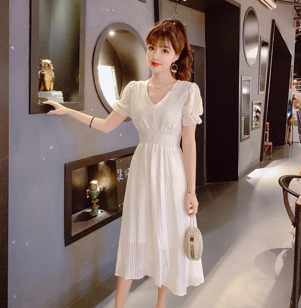 

Very Fairy of France Non-mainstream Dress 2019 Popular New Style xia chao Fairy CHIC Gentle Chiffon Skirt