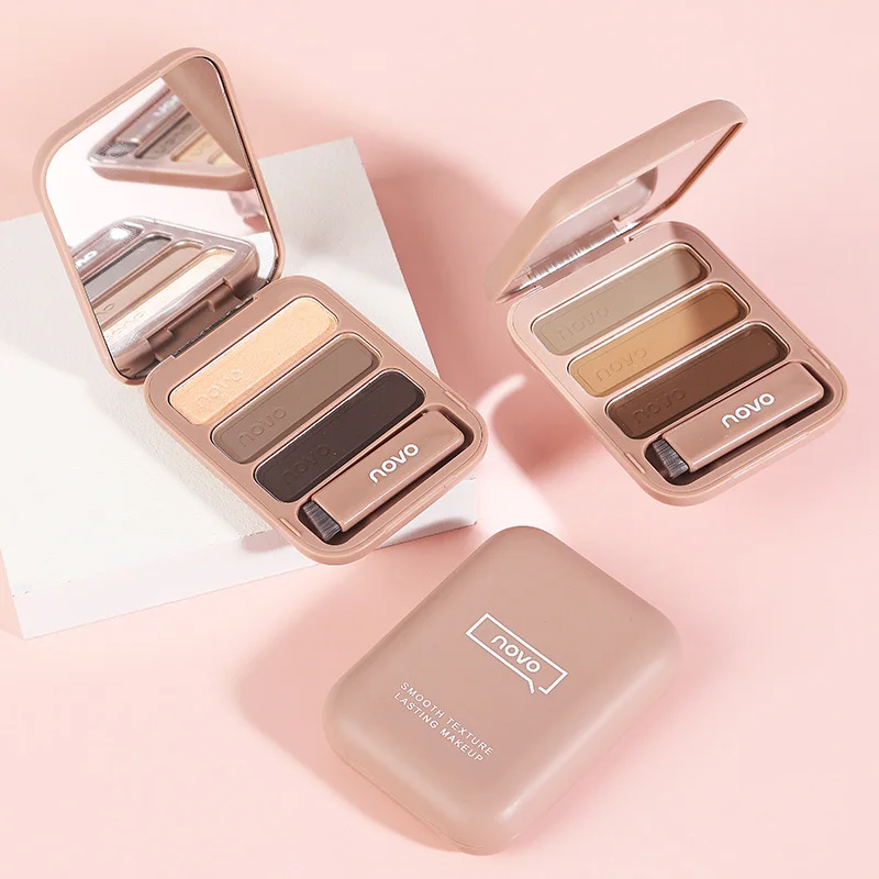 3 Colors 3D EyeShadow Brow Makeup Palette Long lasting Waterproof Make Up Eyebrow Shades Powder Highlight Powder Nose Shadow
